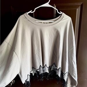 White Star Fringe Sweatshirt